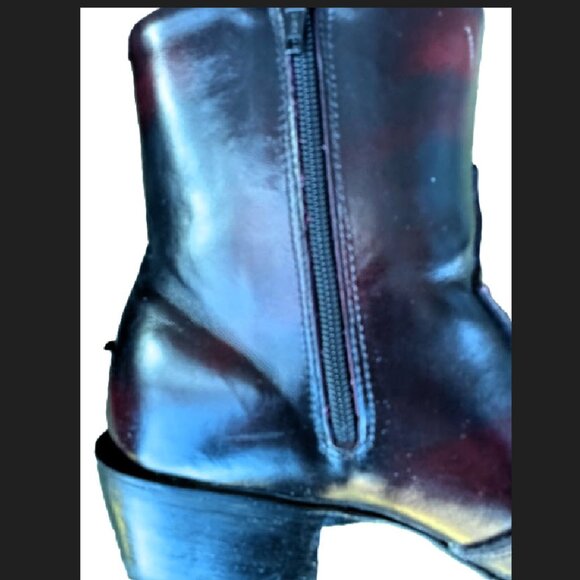 Mens Road Wolf Cognac Brown Leather Ankle Zipper Boots Biker Size 10 M main image 7